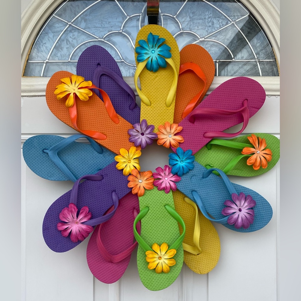Front Door Wreath, Spring Sumner Wreath, Home Decor Wreath